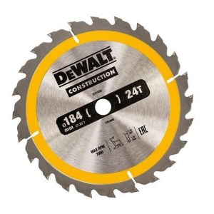 Katkaisuterä puulle DeWalt; 184x1,8x16,0 mm; Z24; 16°