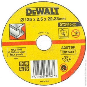 Hiova katkaisulaikka DeWalt; 125x2,5 mm