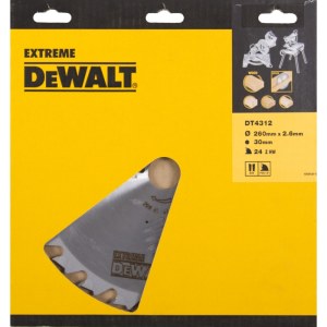 Katkaisuterä puulle DeWalt; 260x2,6x30,0 mm; Z24; 15°