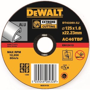 Hiova katkaisulaikka DeWalt DT43360-XJ; 125x1,6 mm