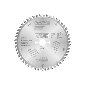 Katkaisuterä puulle DeWalt DT4345; 250x30 mm; 50T