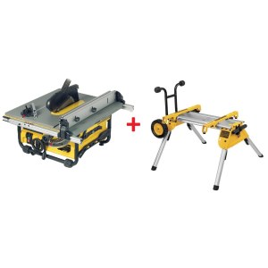 Pöytäsaha DeWalt DW745 + pöytäsahajalusta DeWalt DE7400