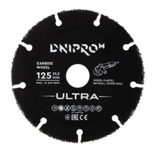 Katkaisuterä puulle Dnipro-M 49307000; 125x1x22,2 mm