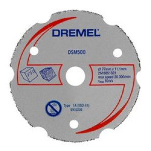 Monikäyttöinen karbidikatkaisulaikka Dremel DSM500; kpl., Sopii Dremel DSM20-työkaluun