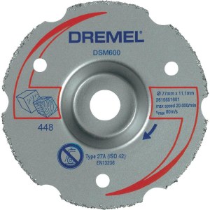 Monikäyttöinen karbidikatkaisulaikka Dremel DSM600; tinka tik Dremel DSM20 įrankiui