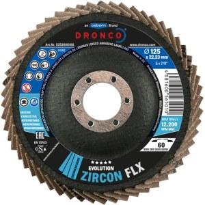 Lamellihiomalaikka  Dronco; Evolution Zircon FLX 60; 125 mm; P60