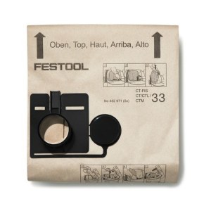 Paperipussit pölynimurille Festool FIS-CT 33 5X