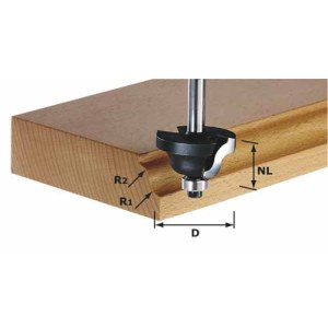 Kaksoismuotojyrsin Festool 6,35/19/59 mm laakereilla