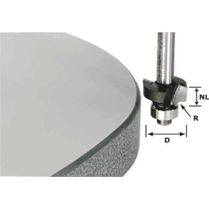 Klassinen S:n muotoinen pyöristys-/tasoitusjyrsin Festool 3/10/50 mm laakereilla