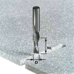 Spiraalinen rouhinta-/viimeistelyjyrsinterä rankkaa ja tarkkaa työtä varten Festool 12 mm; 87 mm