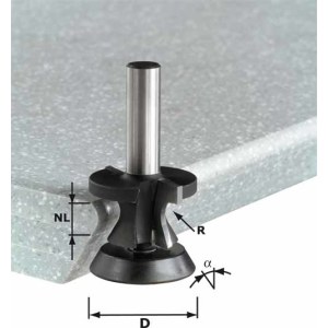 Viistojyrsimen terä Festool 12/6,35/74 mm laakereilla