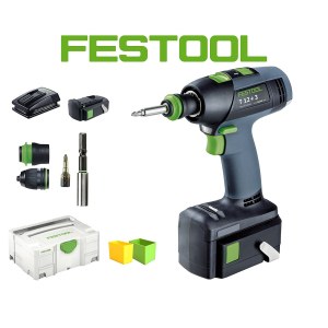 Porakoneille Festool T 12+3 Li 3,0 Plus; 10,8 V; 2x3,0 Ah akku