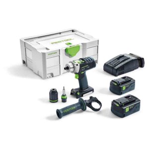Iskupora / ruuvinväännin Festool PDC 18/4 Li 5,2-Plus-SCA; 18 V; 2x5,2 Ah akku