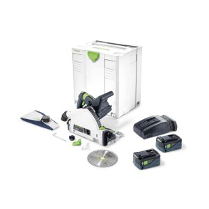 Akkupyörösaha Festool TSC 55 Li 5,2 REBI-Plus-SCA; 2x18 V; 2x5,2 Ah akku