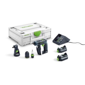 Pora/ruuvinväännin Festool CXS 2,6-Set; 10,8 V; 2x2,6 Ah akku