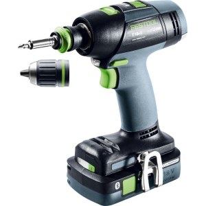 Pora/ruuvinväännin Festool T 18+3 HPC 4,0 I-Plus; 18 V; 2x4,0 Ah akku