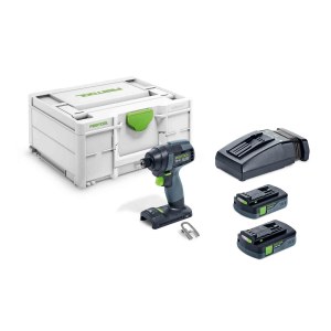 Akkukäyttöinen iskuruuvinväännin Festool TID 18 C 3,1-Plus; 18 V; 2x3,1 Ah akku
