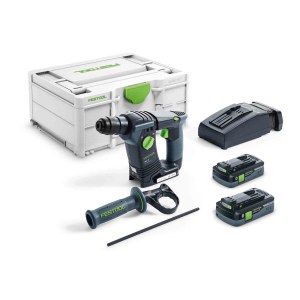 Akkuporavasara Festool BHC 18 HPC 4,0 I-Plus; 1,8 J; SDS-plus; 18 V; 2x4,0 Ah akku