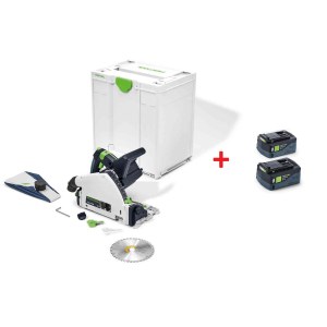 Akkupyörösaha Festool TSC 55 KEB-Basic 18 V (ilman akkua ja laturia) + 2x 18V; 5,0 Ah akkuat lahjaksi