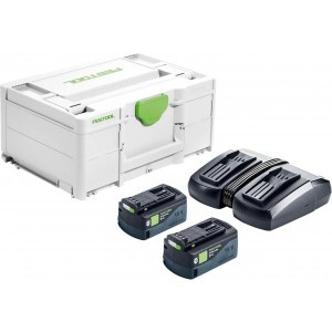 Tarvikesarja Festool SYS 18V 2x5,2/TCL 6 DUO; 18 V; 2x5,2 Ah akku