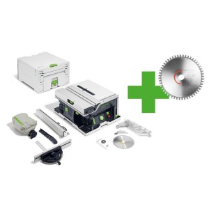 Pöytäsaha Festool CSC SYS 50 EB-Basic Mt Edt; 2x18 V (ilman akkua ja laturia)