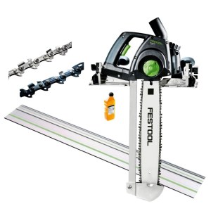 Ketjusaha Festool IS 330 EB-FS; 1,6 kW; 33 cm laippa; sähkökäyttöinen + ohjainkisko Festool FS 1400/2