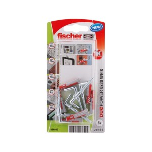 Nailonitappi ruuvilla Fischer WH K NV; 8x40 mm; 6 kpl.
