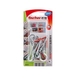 Nailonitappi ruuvilla Fischer RH K NV; 6x30 mm; 6 kpl.