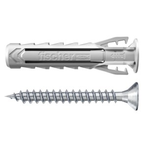 Tappi ruuvilla Fischer SX Plus S, 6,0x30 mm; 15 kpl.