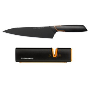 Veitsi Fiskars Edge + Kirves- ja veitsiteroitin Fiskars Xsharp