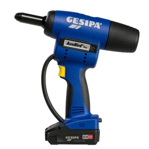 akkukäyttöinen popniittikone Gesipa AccuBird PRO CAS; 18 V; 2x2,0 Ah
