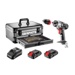 Pora/ruuvinväännin Graphite 58G022-PS15; 18 V; 2x2,0 Ah akku + tarviketta