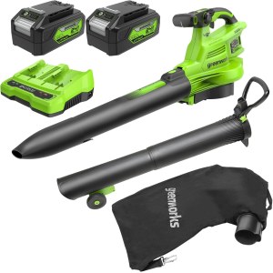 Akkulehti-imuri/puhallin Greenworks BL48L421-01; 2x24 V; 2x4,0 Ah akku