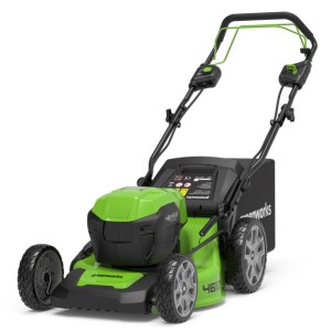 Akkukäyttöinen ruohonleikkuri itsevetävä Greenworks GD24X2LM46SP; 2x24 V (ilman akkua ja laturia)