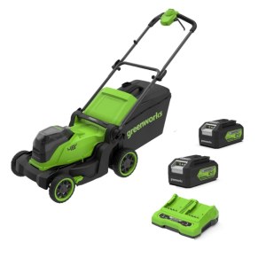 Akkukäyttöinen ruohonleikkuri Greenworks MO48L422-01; 2x24 V; 2x4,0 Ah akku