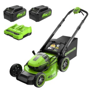 Akkukäyttöinen ruohonleikkuri itsevetävä Greenworks MO48L424-01;2x24 V; 2x4,0 Ah akku