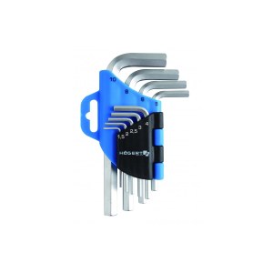 Kuusiokoloavain Hogert HT1W802; 1,5-10 mm; 9 kpl.