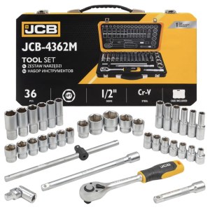 Työkalusarja  JCB 4362M; 1/2''; 36 kpl.