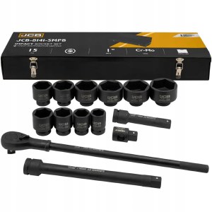 Hylsysarja JCB 8141-5MPB; 1''; 36-80 mm; 15 kpl.