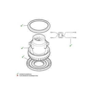 Vacuum motor complete for replacement 12
