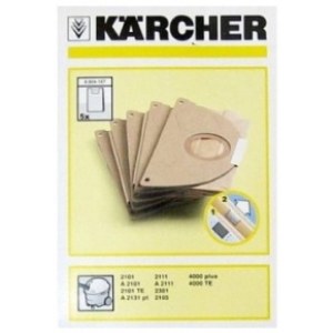 Paperipussit pölynimurille Karcher A 2101; A 4000 PLUS; K 4000 TE; 5 kpl.