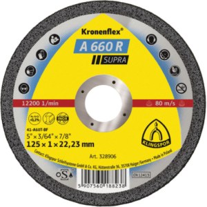 Hiova katkaisulaikka Klingspor A 660 R Supra; 125x1 mm; 25 kpl.