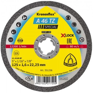 Hiova katkaisulaikka Klingspor A 46 TZ Special; 115x1,6 mm; X-Lock; 25 kpl.