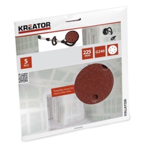 Hiomapaperi Kreator KRT232009; 225 mm; K240; 5 kpl.