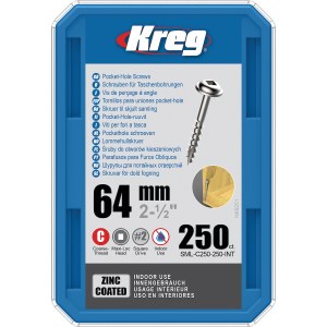 Puuruuvi Kreg SML-C250; Maxi-Loc; 2,50''; 64 mm; 250 kpl; iso lanka
