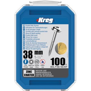 Puuruuvi Kreg SML-F150; Maxi-Loc; 1,50''; 38 mm; 100 kpl; hieno lanka