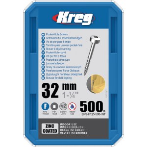 Puuruuvi Kreg SPS-F125; Pan Head; 1,25''; 32 mm; 500 kpl.