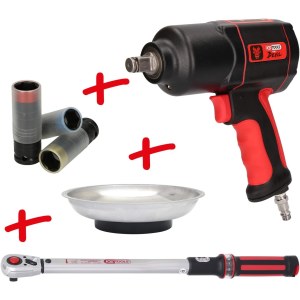 Paineilmakäyttöinen mutterinväännin iskumekanismilla KS Tools 515.2095; 1/2' kpl.