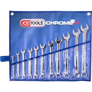 Yhdistelmäavainsarja KS Tools CHROMEplus; 1/4''-7/8''; 11 kpl.