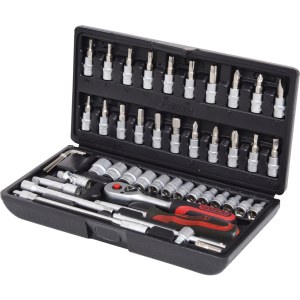 Kärki ja hylsysarja KS Tools 1/4''; 48  kpl.